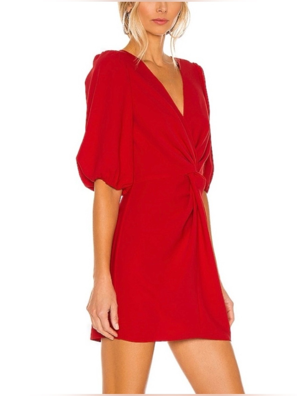 Amanda Uprichard Red Mini Dress Size S Susannah Twist Front‎ Mini Party Cocktail